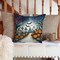 Edge Collections - 14" x 14" - Multicolor - Day of the Dead Spooky Halloween Throw Pillow Indoor Outdoor - 1 Piece